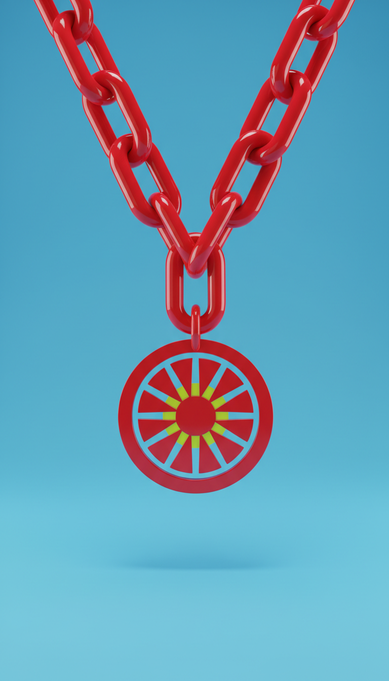 Victory Red Acrylic Chain