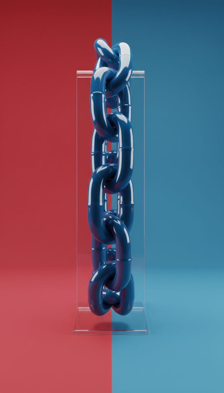 Electric Blue Alloy Chain